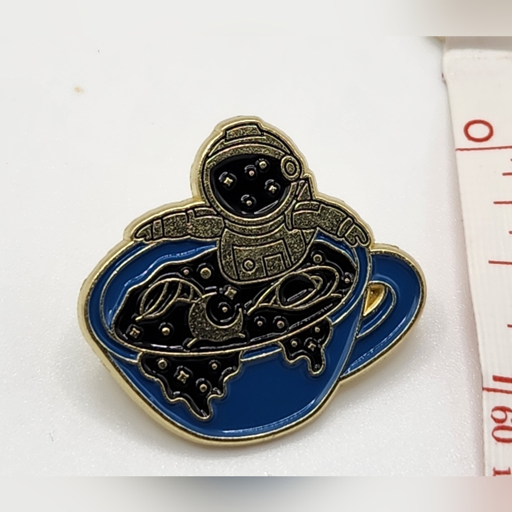 Astronaut in Teacup Enamel Pin